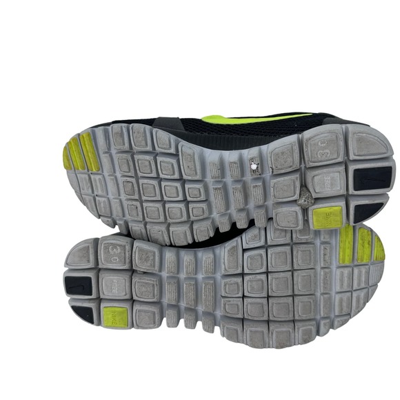 Nike Free 3.0 V2 Running Sneakers 354574-003 Lace Up‎ Low Top Black Green 6.5 - Picture 7 of 8